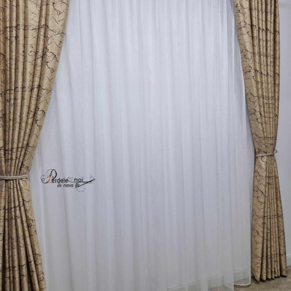 Draperie blackout crem-maro