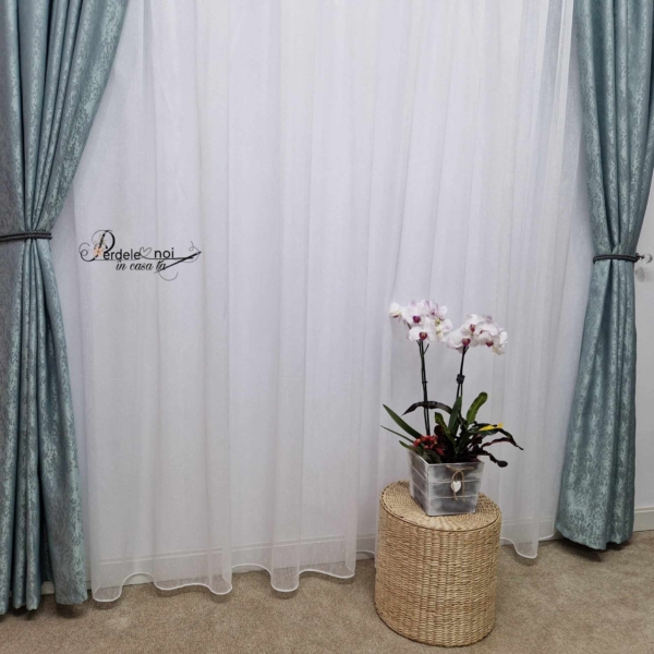 Draperie blackout insertii turcoaz deschis