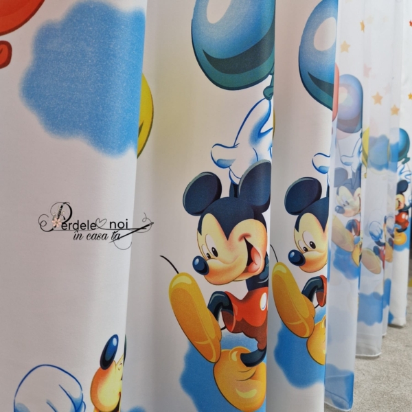 Draperie copii Mickey cu baloane