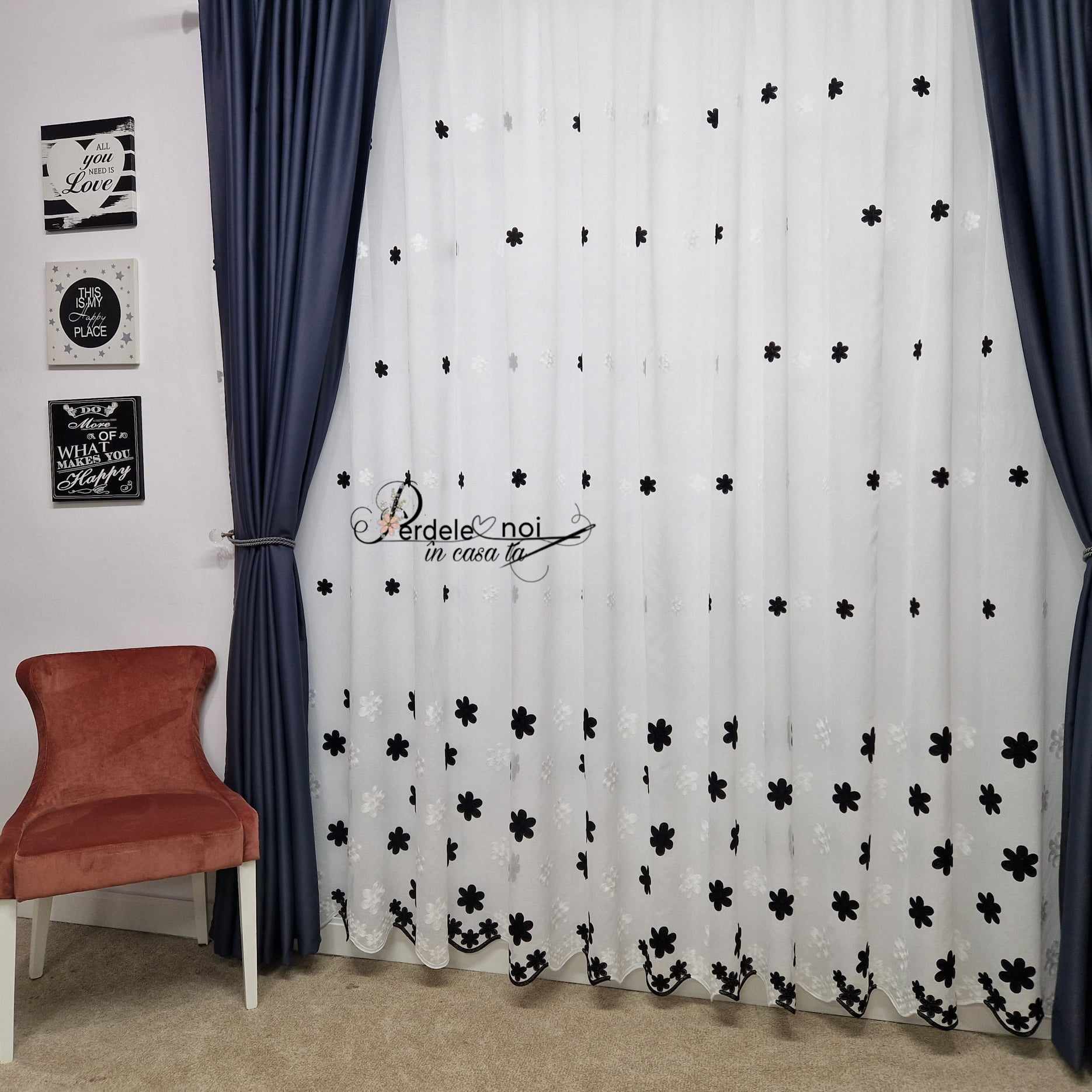 Draperie blackout uni gri antracit Draperie blackout uni gri antracit