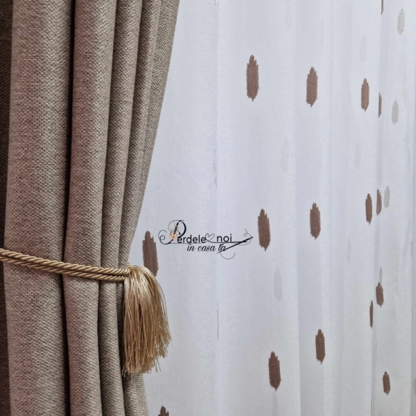 Draperie rustic bej