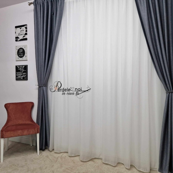 Draperie rustic gri antracit