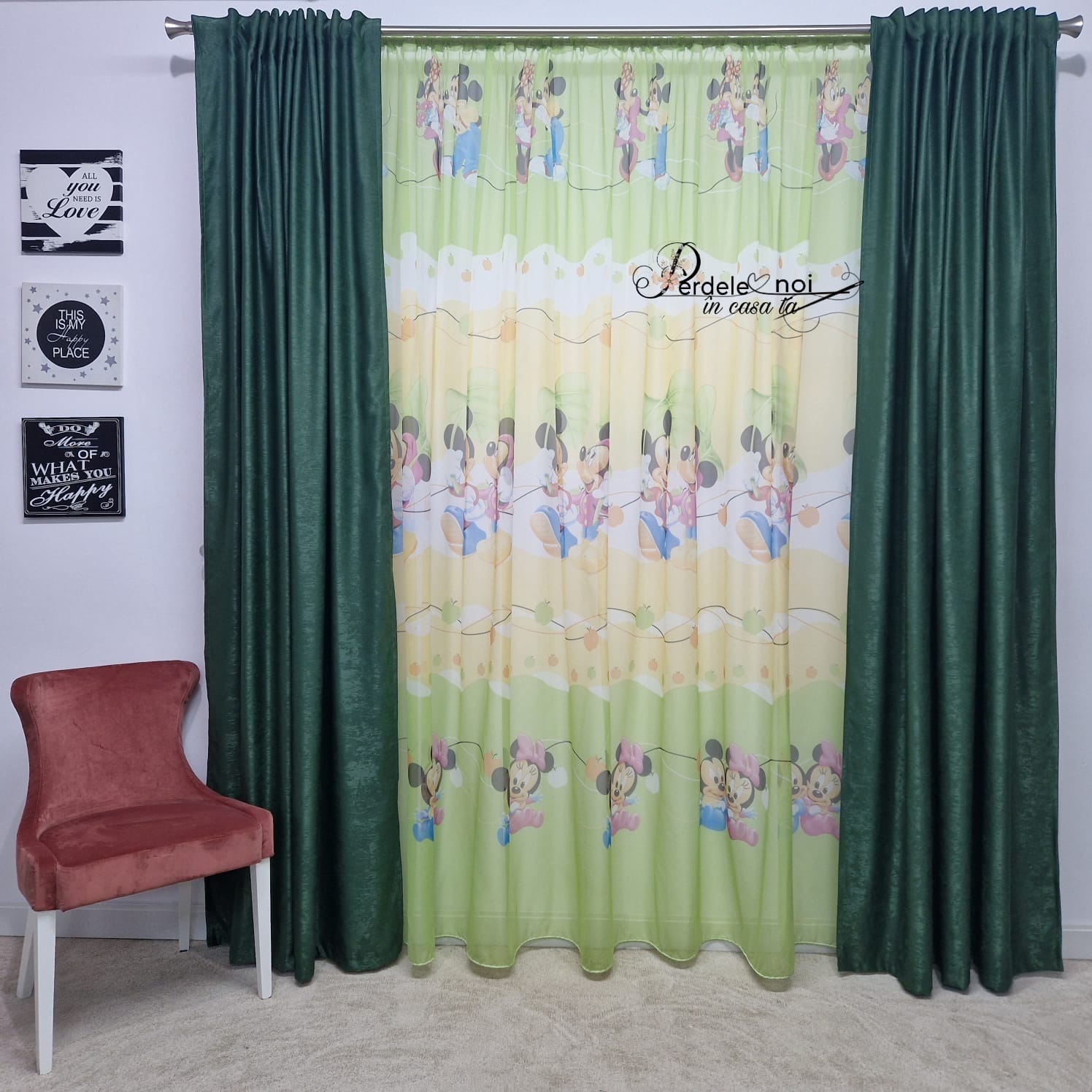 Draperie soft verde Draperie soft verde