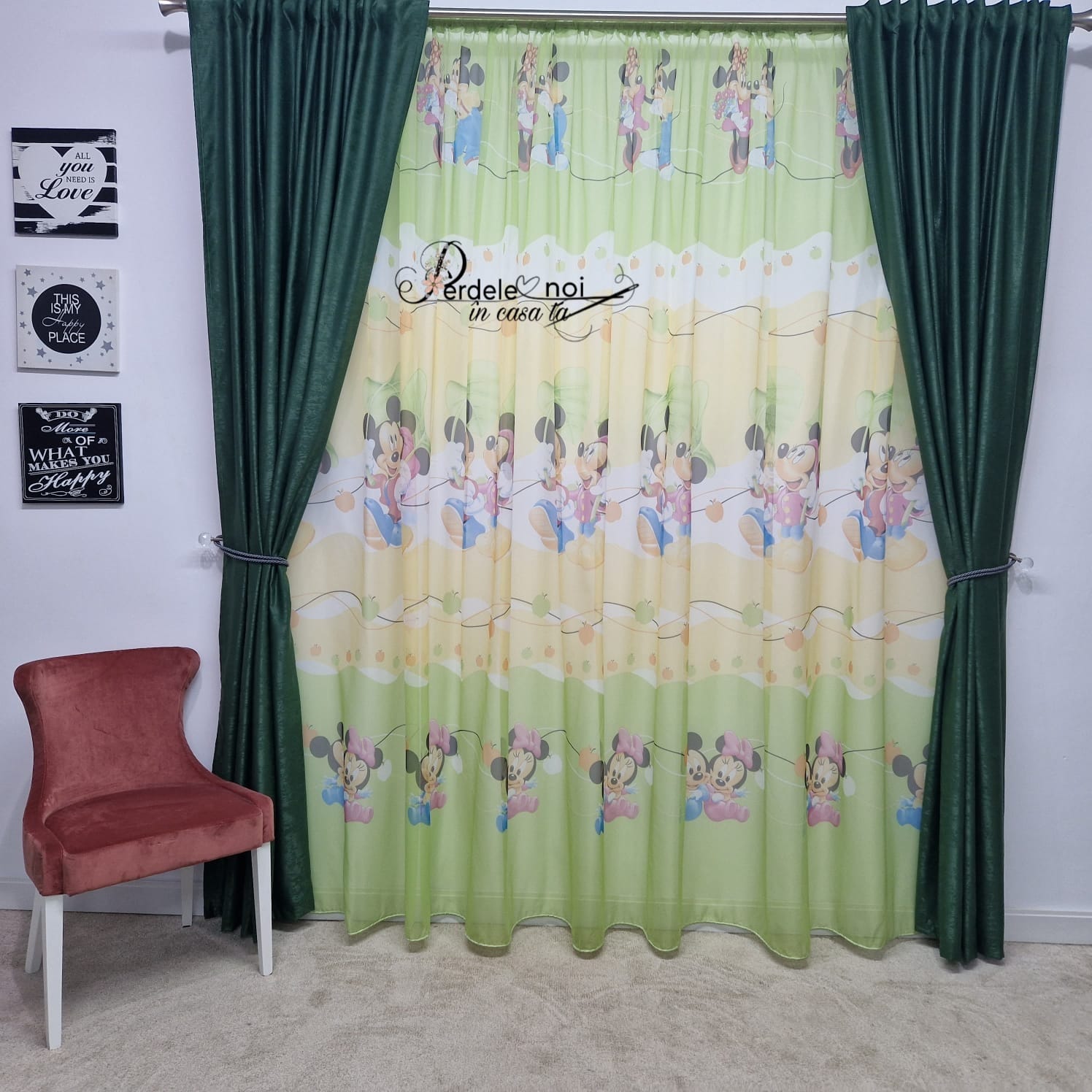 Draperie soft verde Draperie soft verde