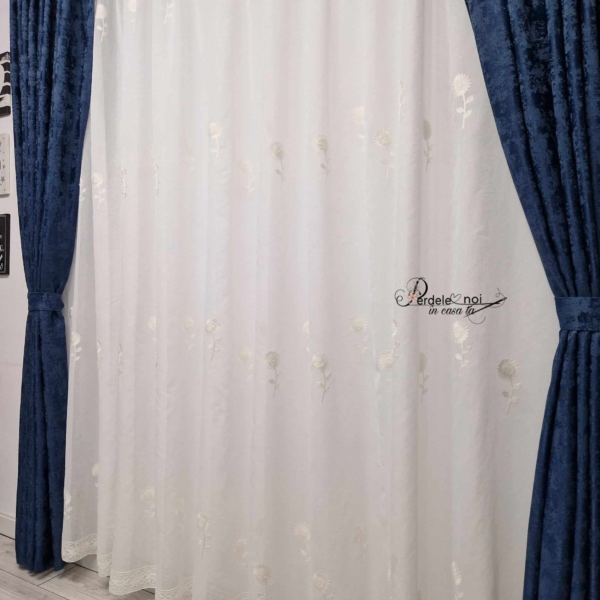 Draperie nisip bleumarin