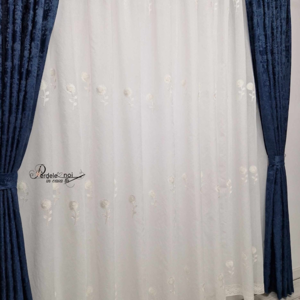 Draperie nisip bleumarin