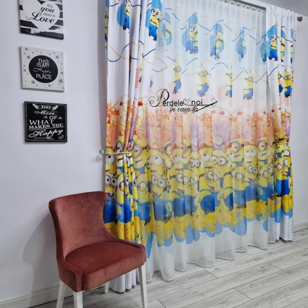 Set Minions - perdea voal Minions și draperie blackout Minions