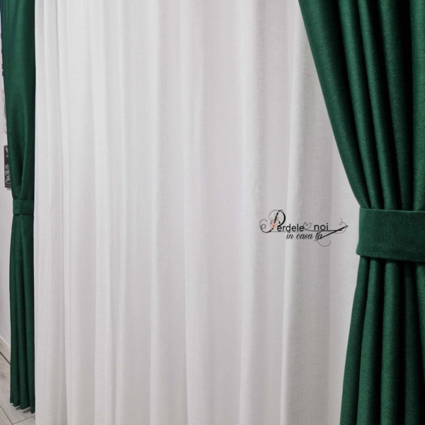 Draperie rustic verde inchis