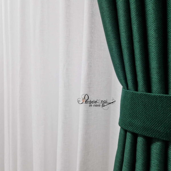 Draperie rustic verde inchis