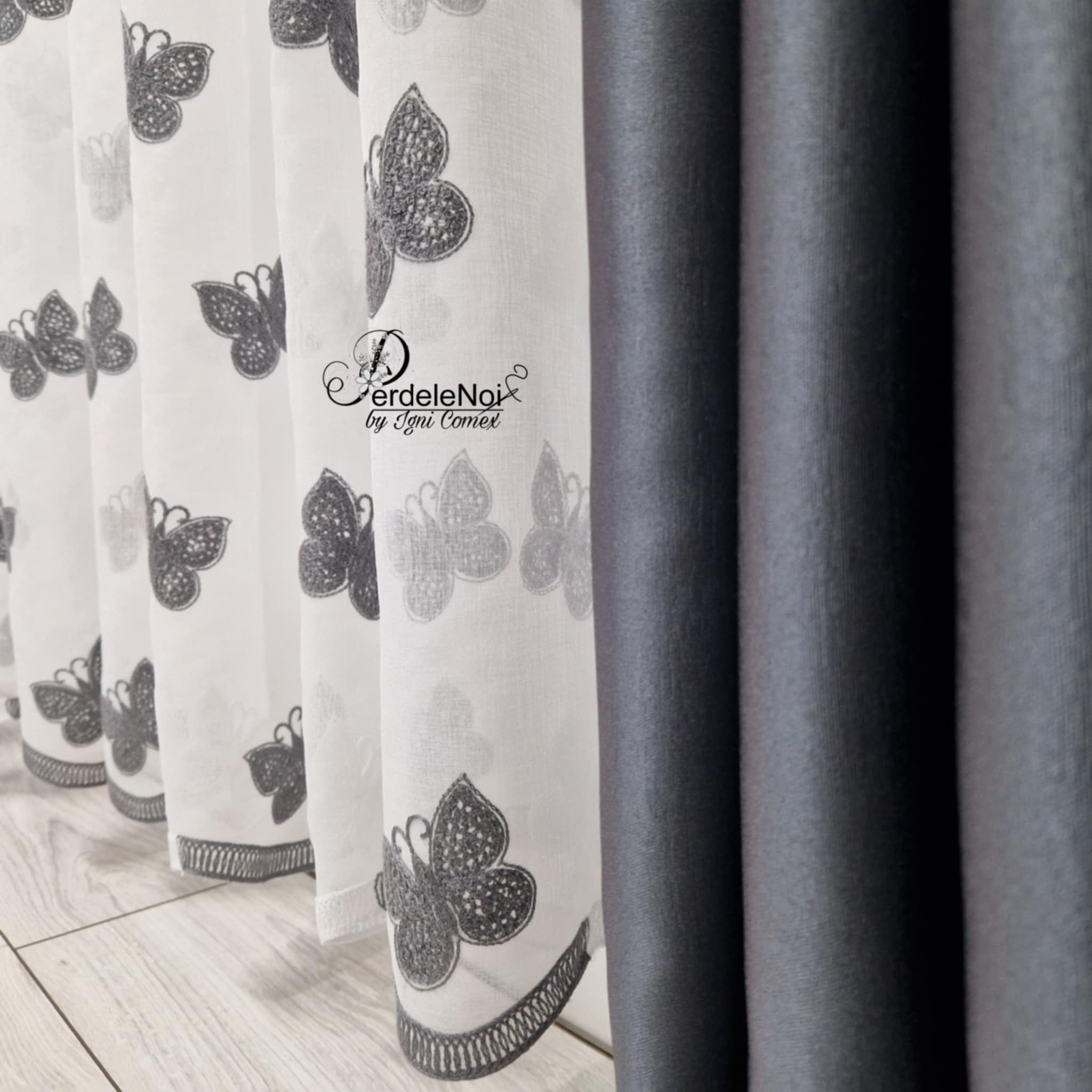 Draperie blackout 100% gri antracit Draperie blackout 100% gri antracit