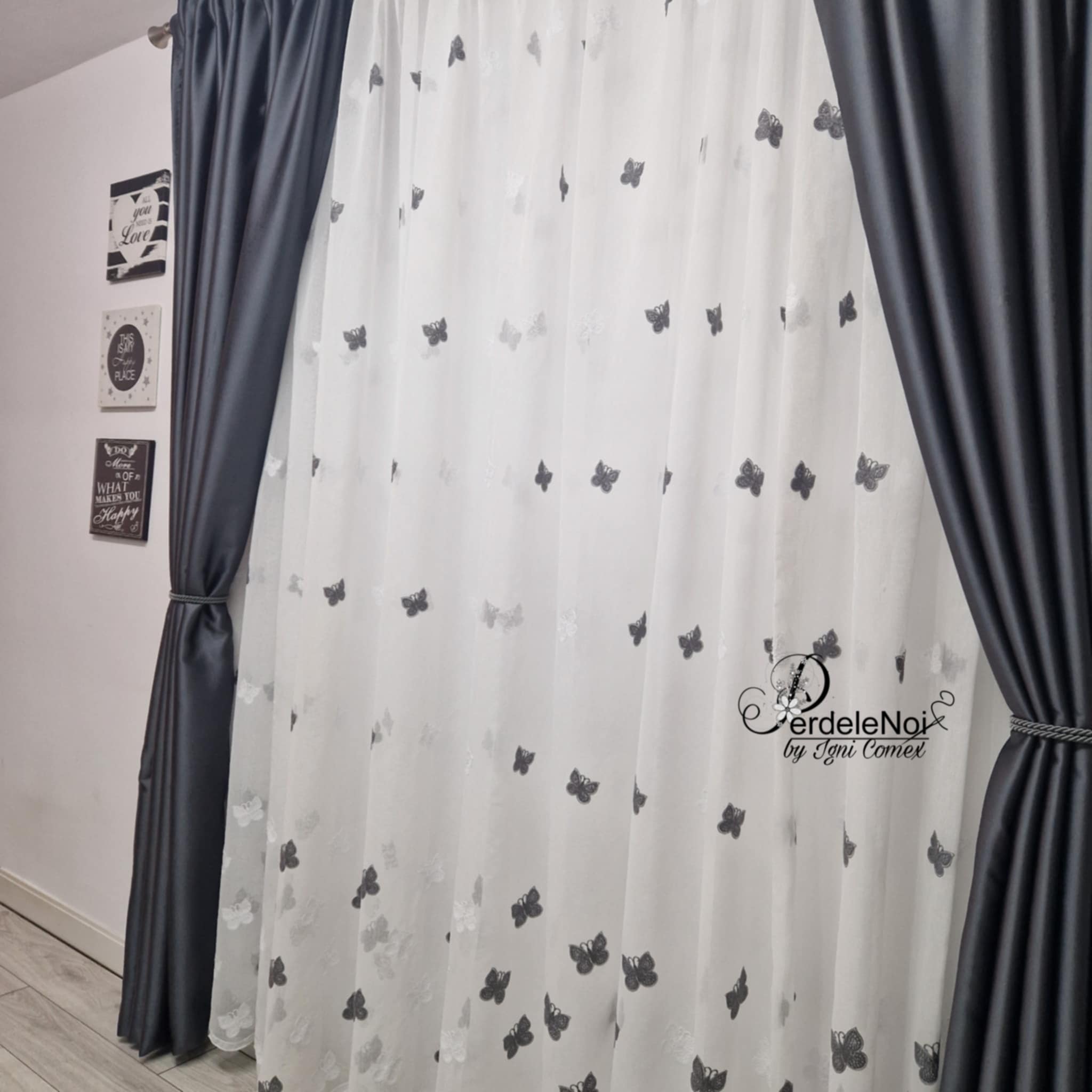 Draperie blackout 100% gri antracit Draperie blackout 100% gri antracit