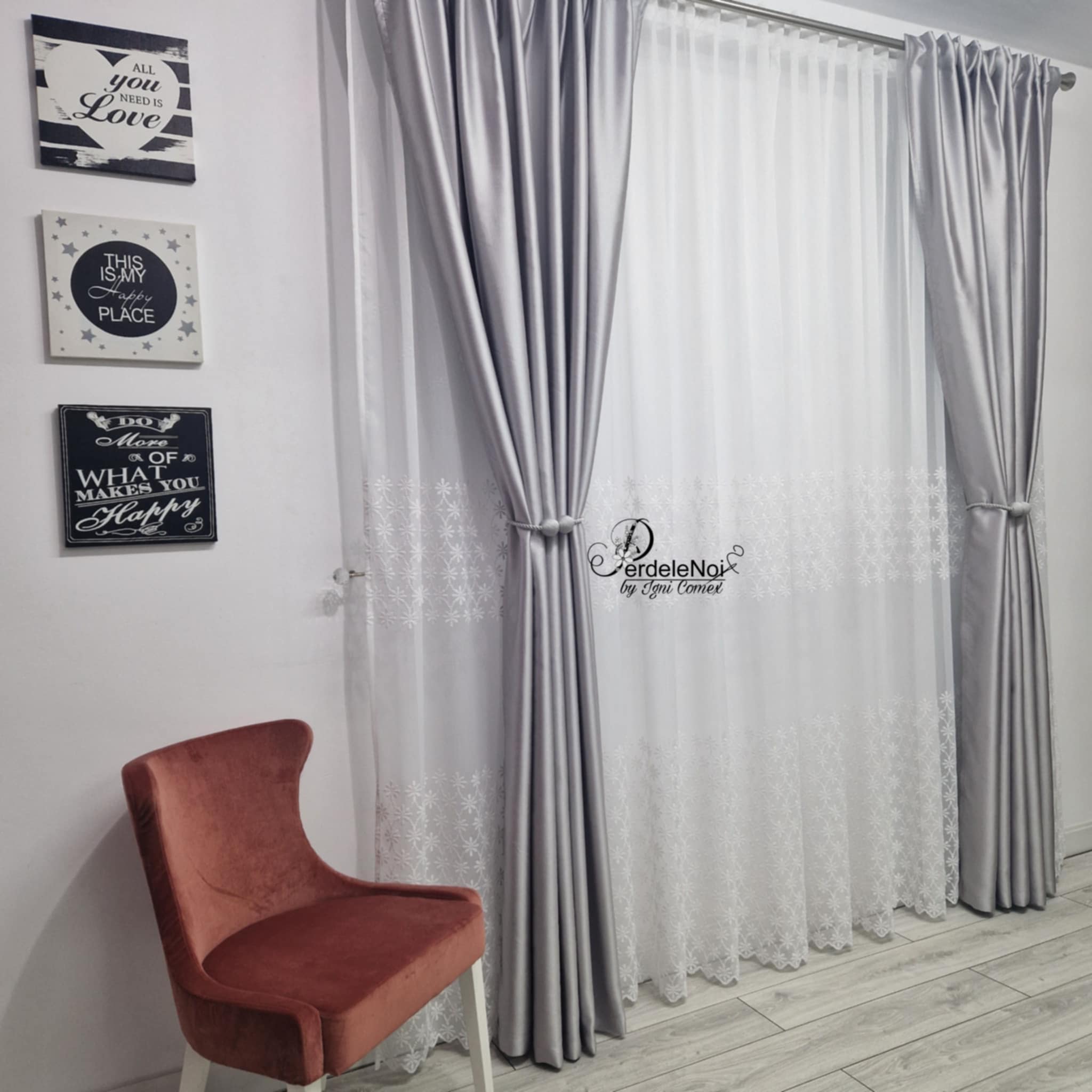 Draperie blackout 100% gri deschis Draperie blackout 100% gri deschis