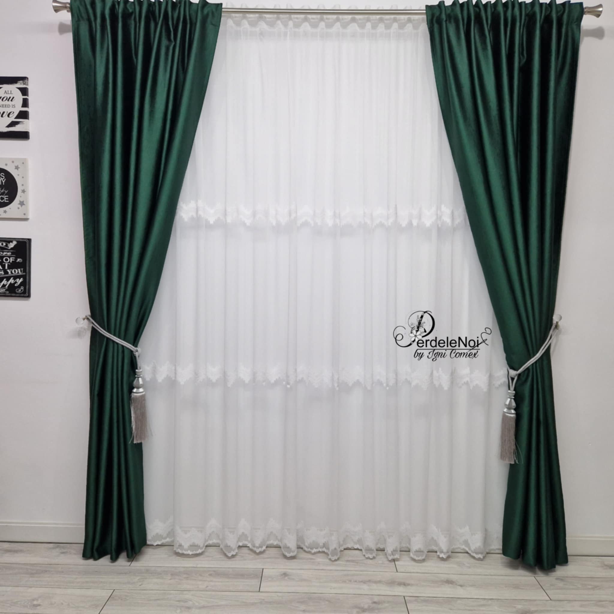 Draperie blackout 100% verde Draperie blackout 100% verde