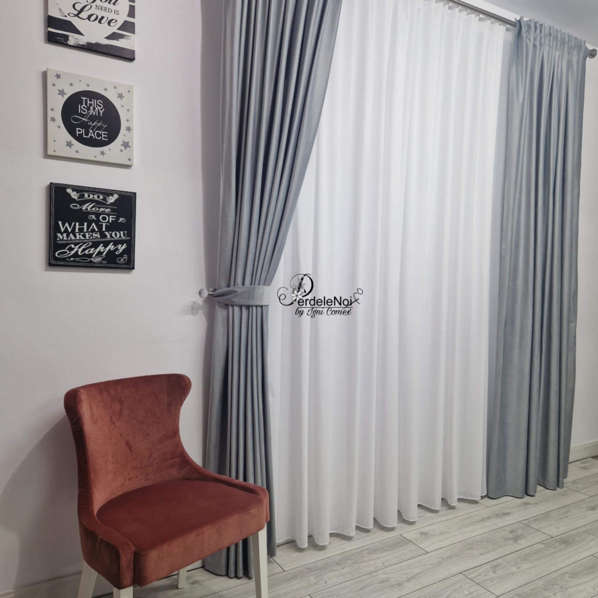 Draperie catifea gri deschis blackout 100% Draperie catifea gri deschis blackout 100%