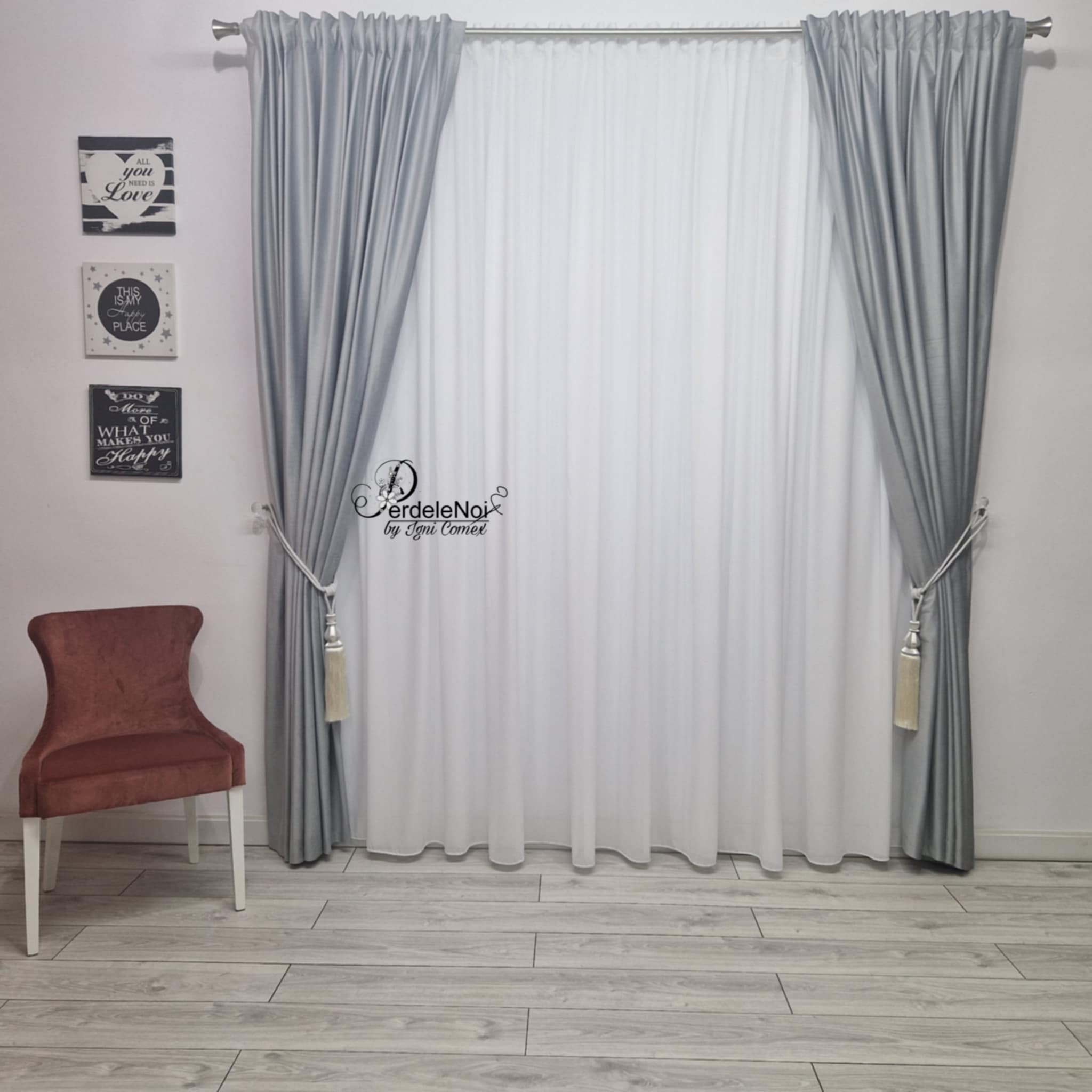 Draperie catifea gri deschis blackout 100% Draperie catifea gri deschis blackout 100%