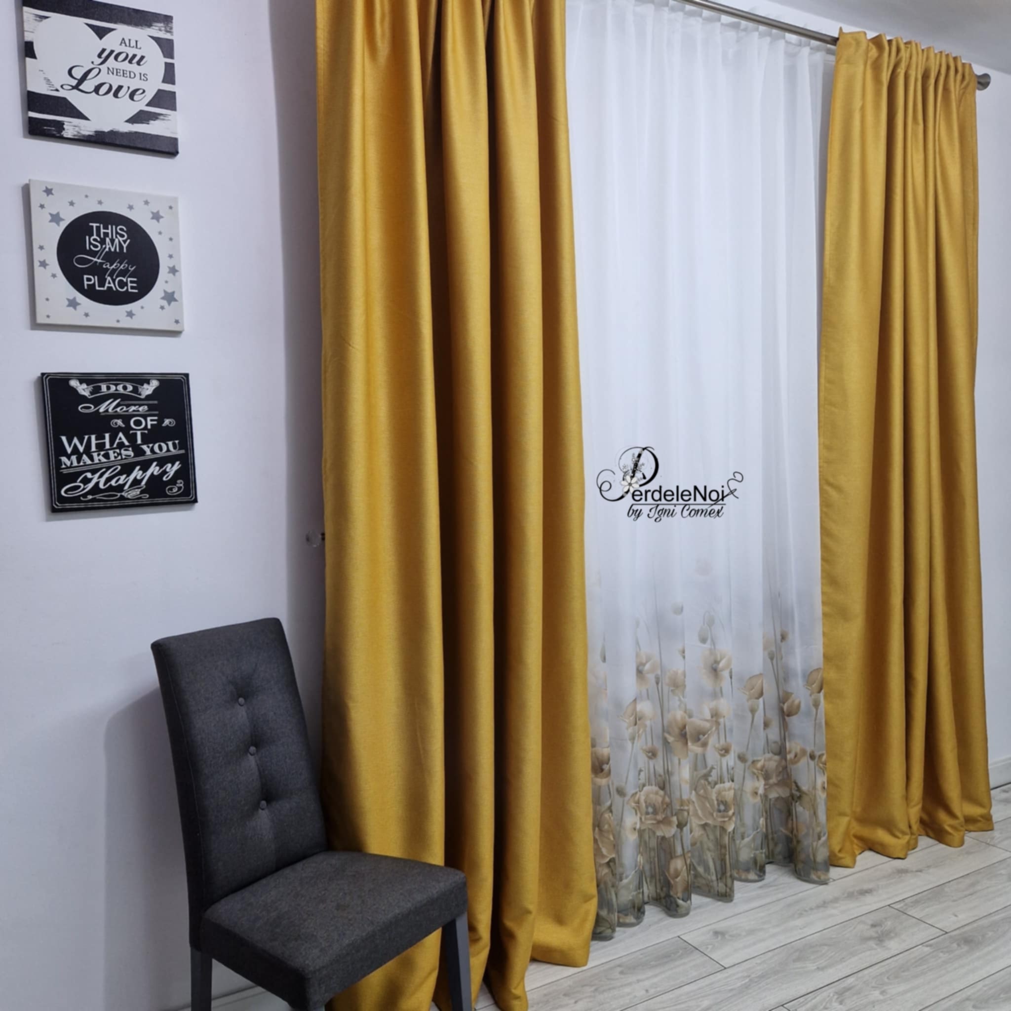 Draperie rustic muștar Draperie rustic muștar