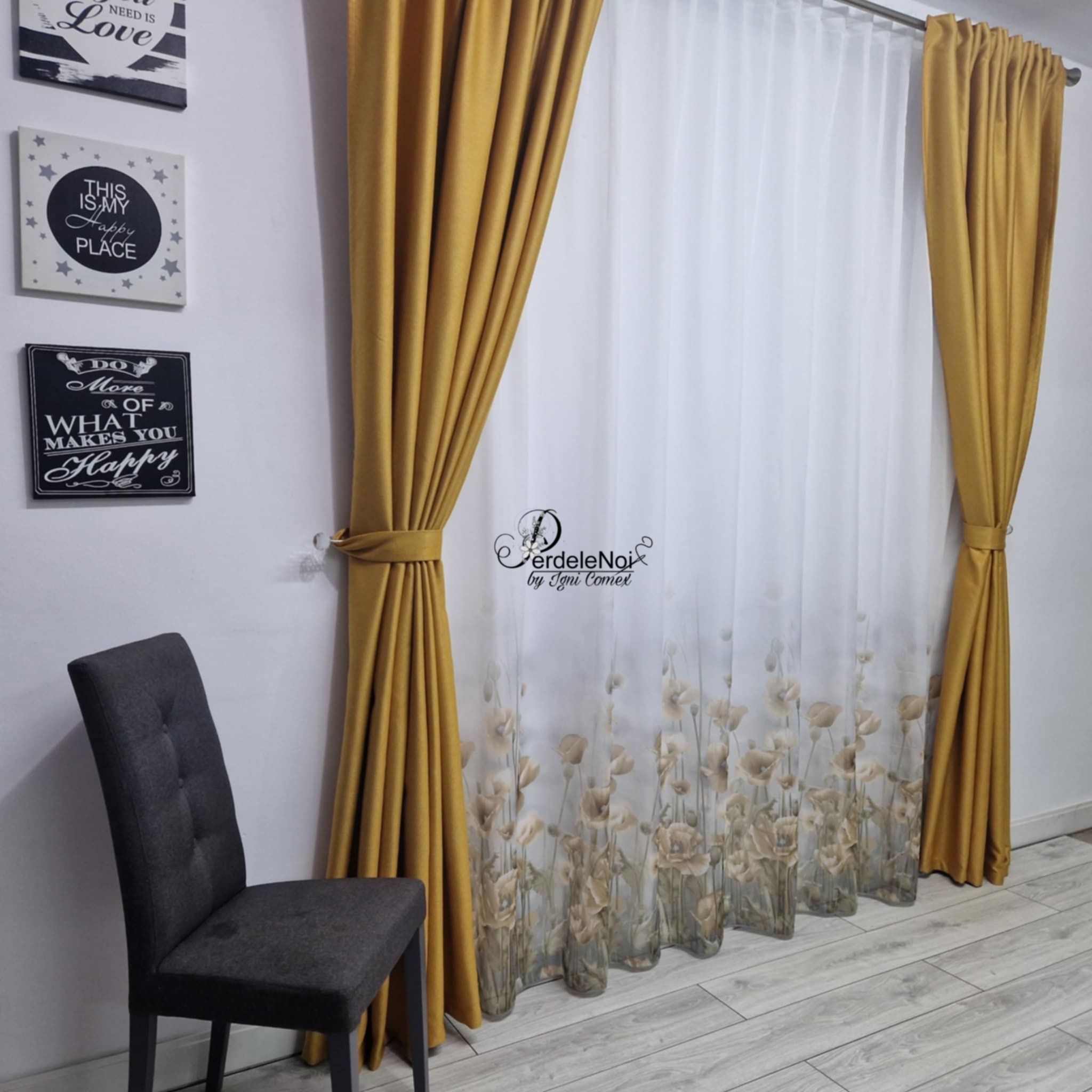 Draperie rustic muștar Draperie rustic muștar