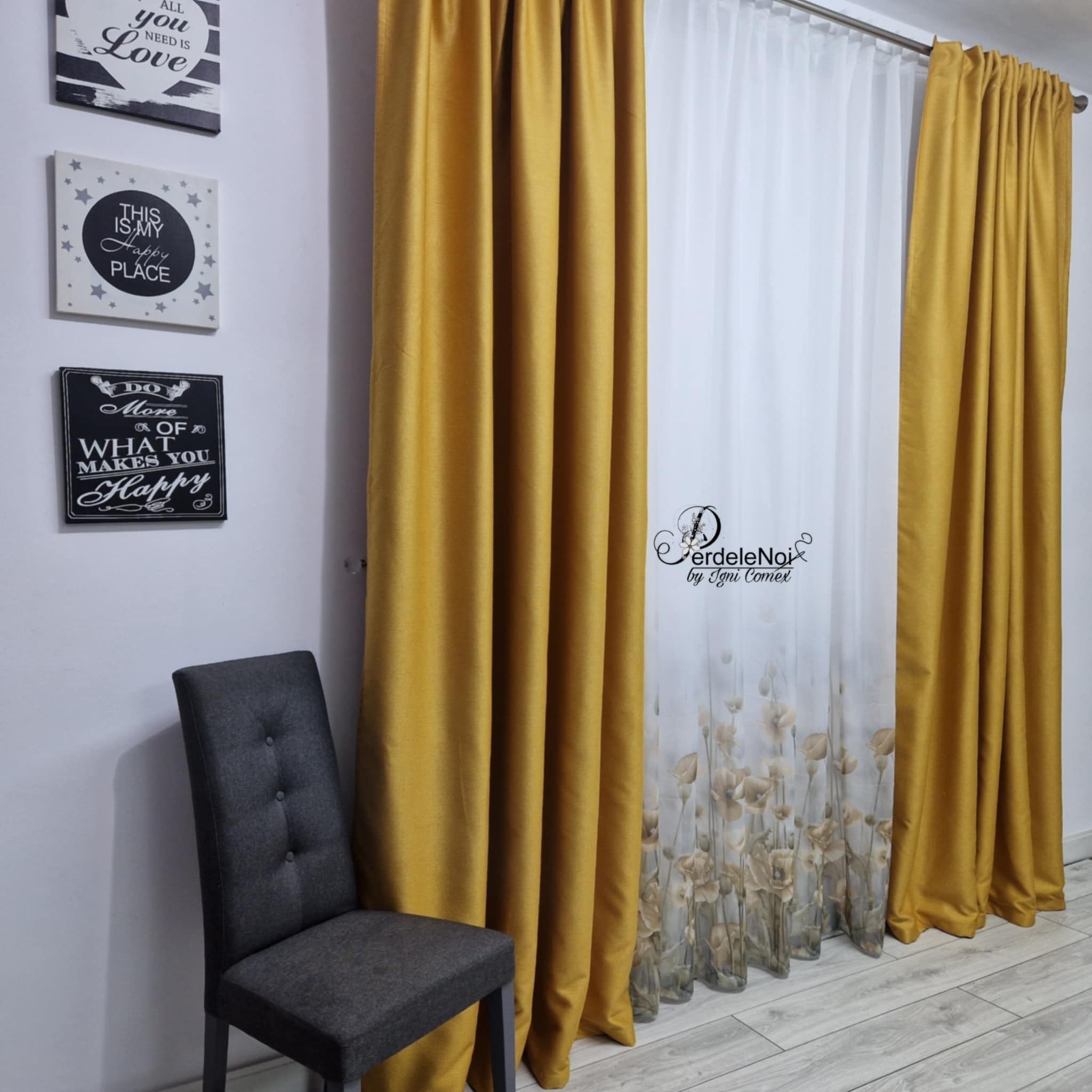 Draperie rustic muștar Draperie rustic muștar