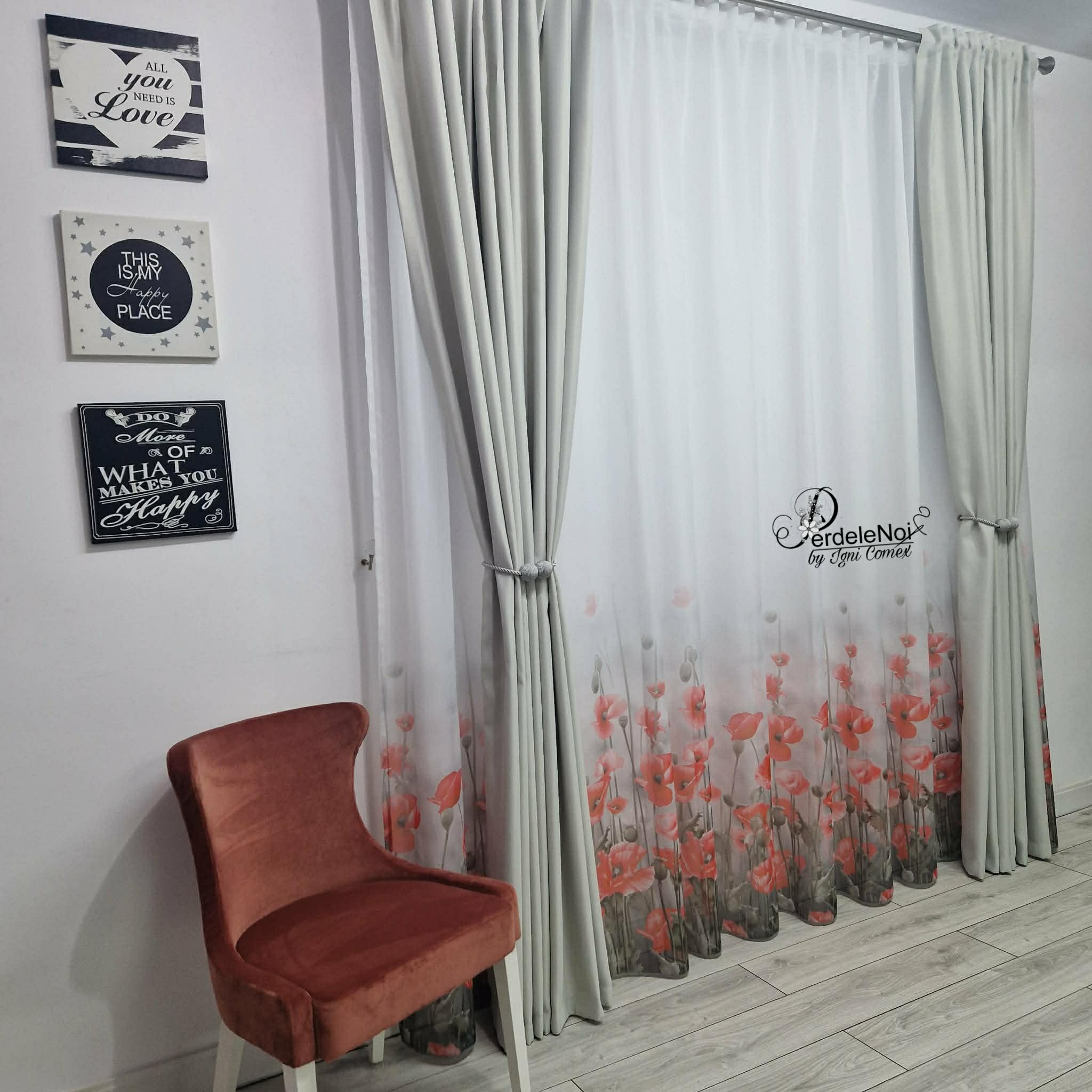 Draperie blackout uni gri deschis Draperie blackout uni gri deschis